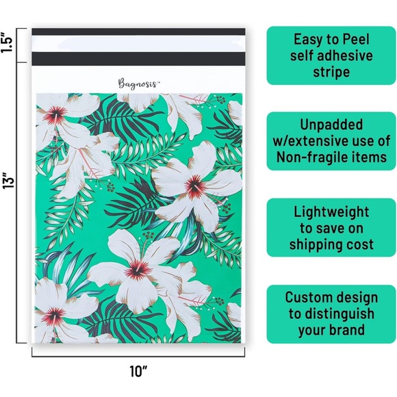 25 10X13 Poly Mailers Flowers Thank You Shipping Envelopes Bags PRICE IS FIRM - Picture 10 of 11